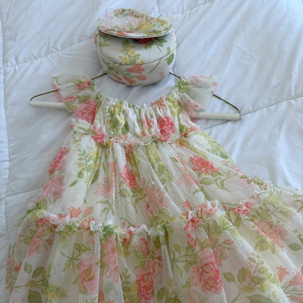 Rachel and Zoe floral dress with purse